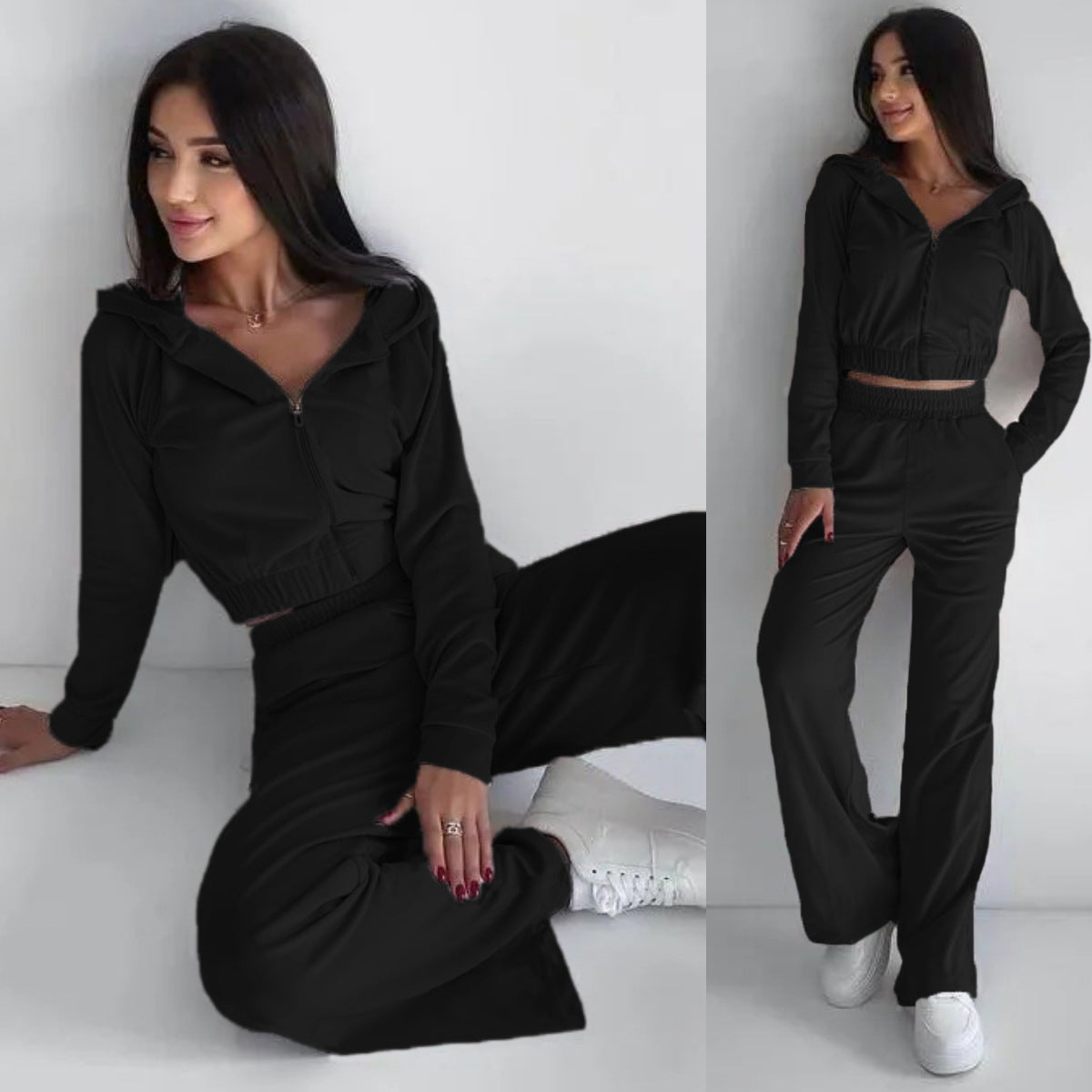 Conjunto Sudadera con Cremallera y Pantalón Mujer