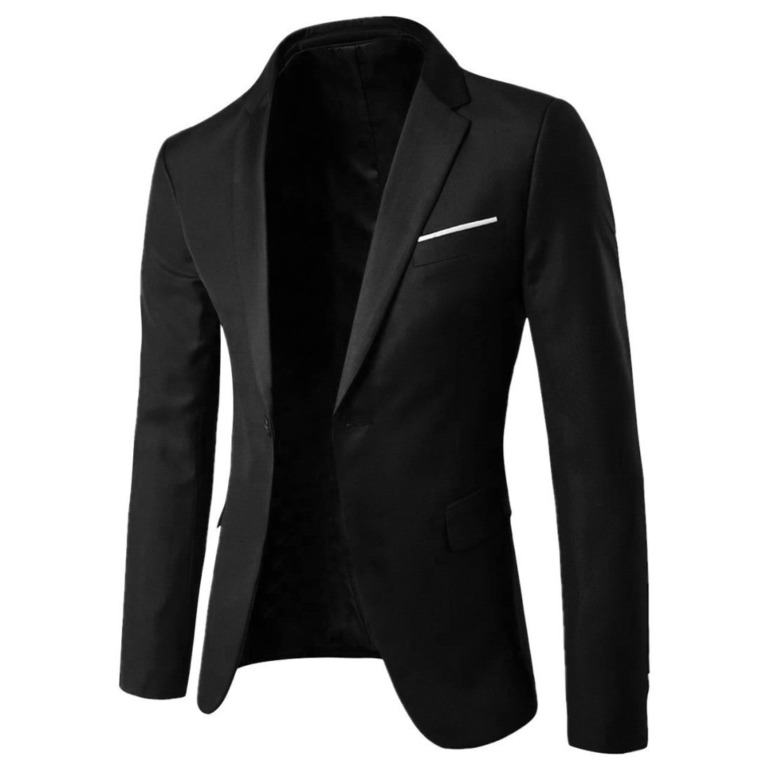 Blazer Slim Fit Solapa con Un Botón Hombre