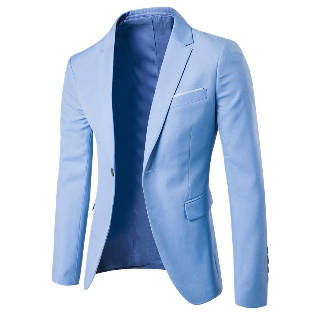 Blazer Slim Fit Solapa con Un Botón Hombre