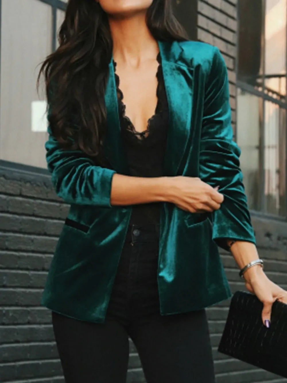 Blazer Botonadura y Cuello Solapa Mujer