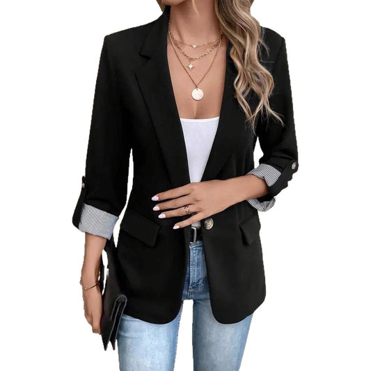 Blazer Slim Fit Manga Tres Cuartos Mujer