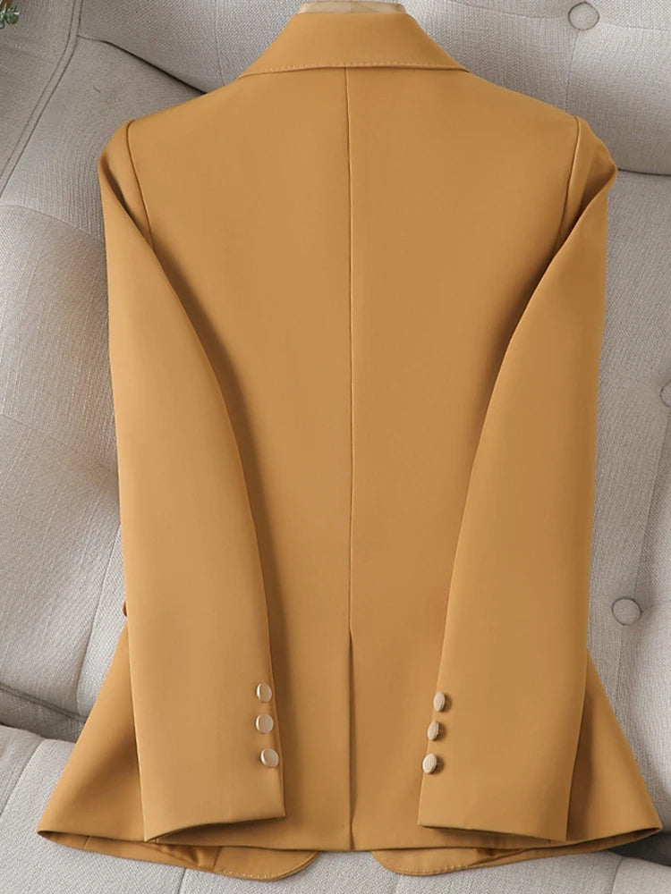 Americana Mujer Slim Fit Un Botón Manga Larga