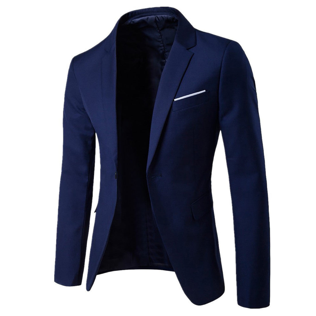 Blazer Slim Fit Solapa con Un Botón Hombre